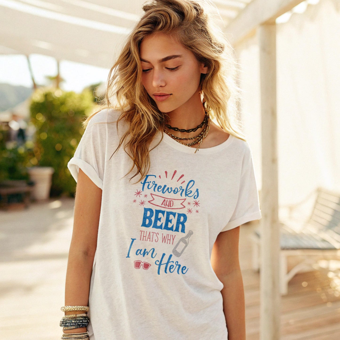 Fireworks and Beer - DTF Transfer