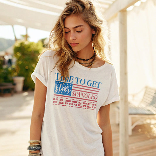 Time To Get Star Spangled Hammered - DTF Transfer